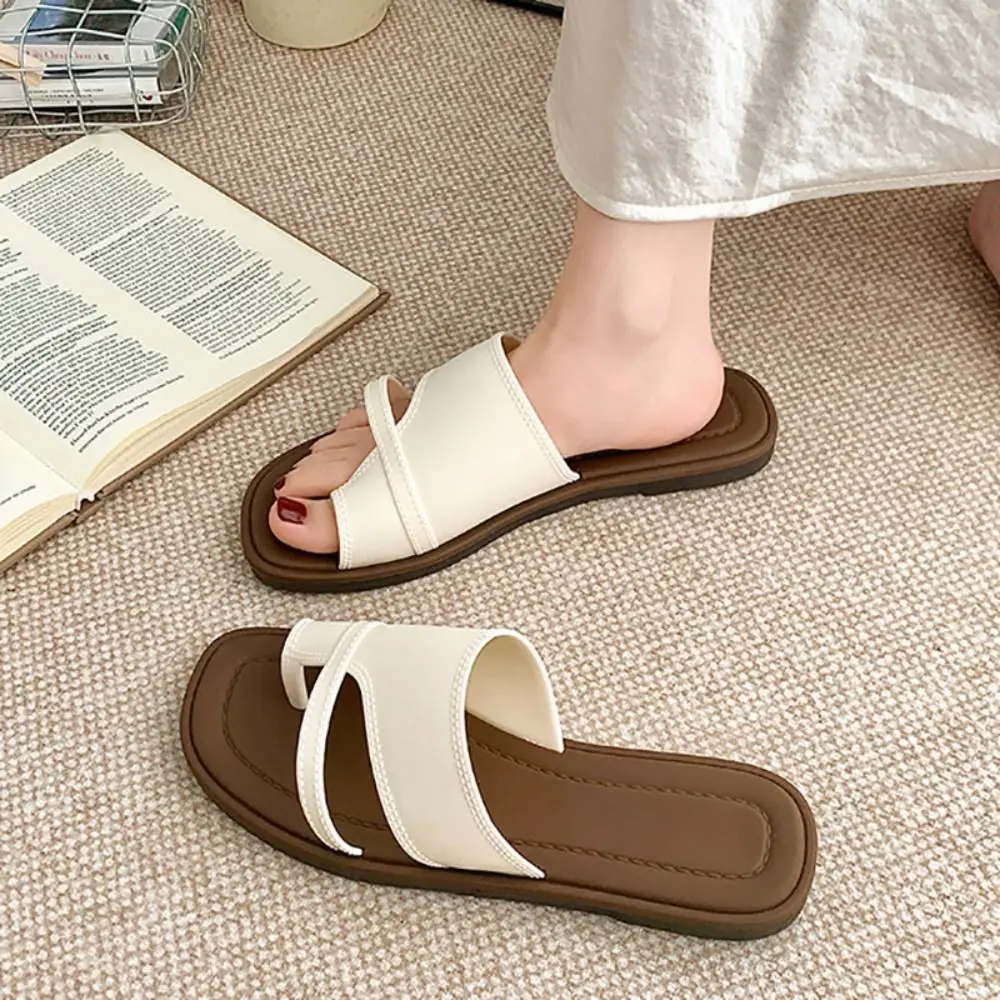 

Ретро сандалии без шнуровки из искусственной кожи, противоскользящие летние сандалии, тапочки с узором «елочка», уличные