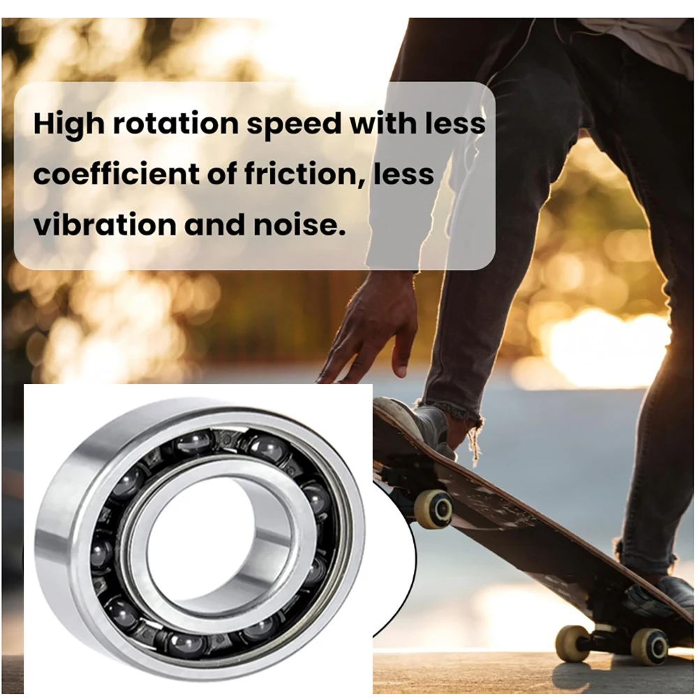 2 pcs Deep Groove Ball Bearings 8mm 9mm 10mm 11mm 12mm Deep Groove Ball Bearing, Open Type, No Seals