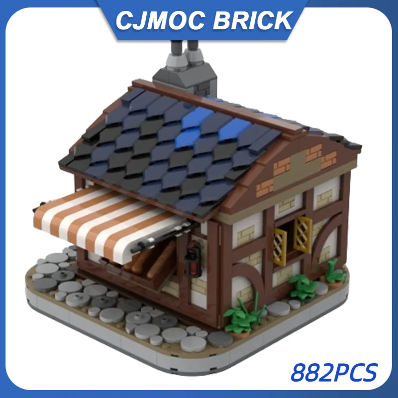 

Moc Bakery Idea Medieval Town Bundle Blacksmith Windmill Barn Town Market Dragon Building Blocks Bricks Toys For Collector