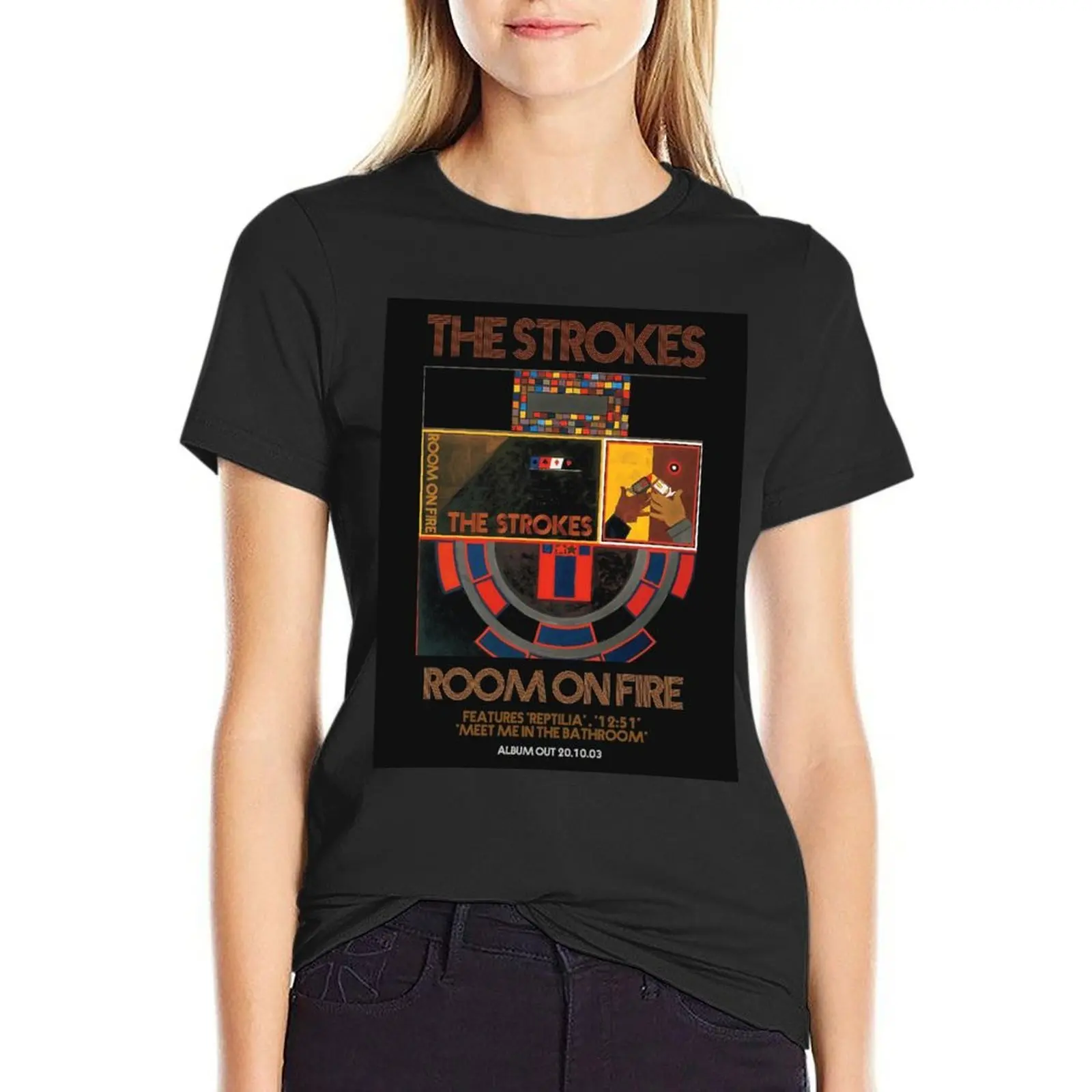 The Room On Fire T-shirt summer tops funny korean fashion fashion woman blouse 2024