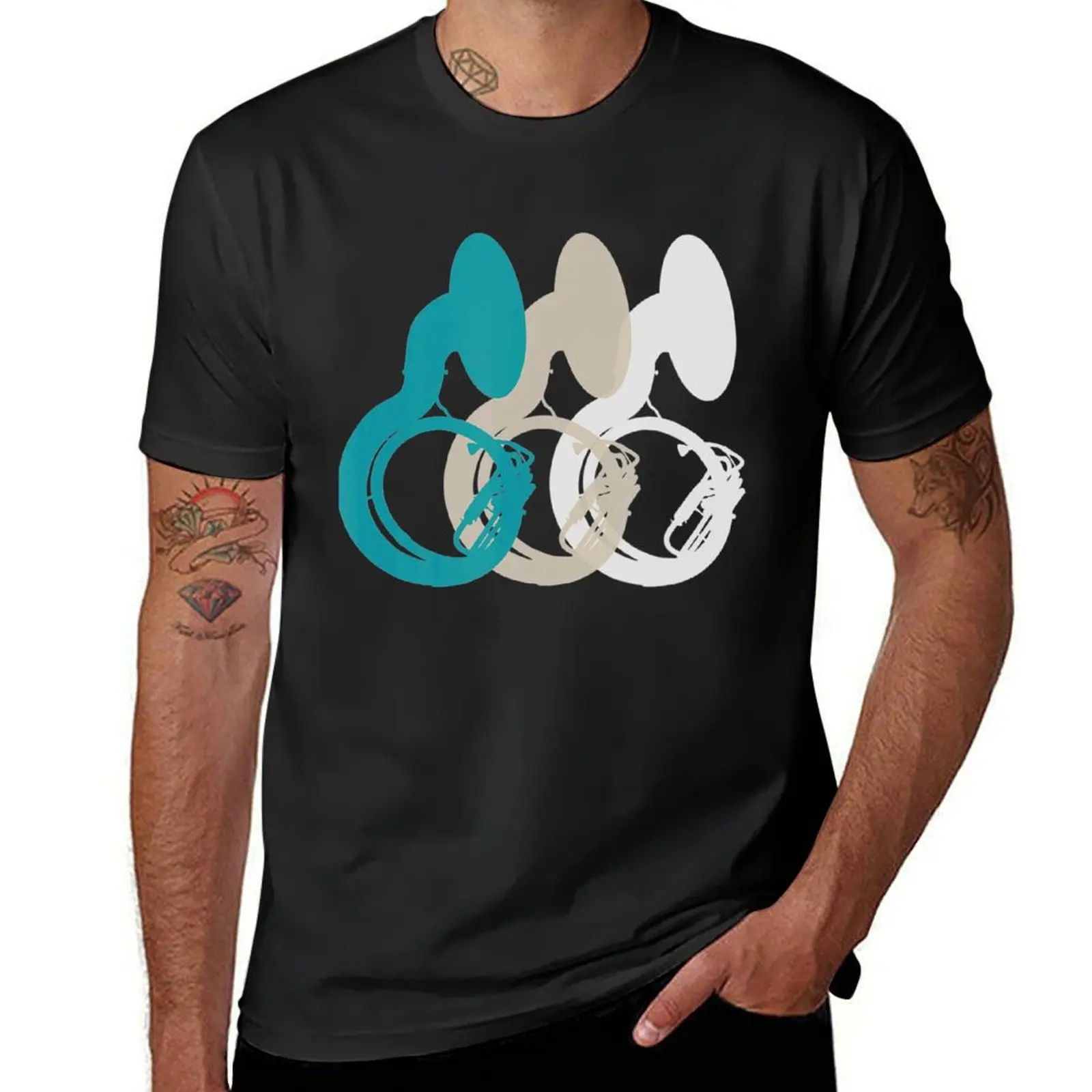 

Retro Sousaphone Tuba Music Brass Band T-Shirt customizeds cute tops for a boy designer t shirt men
