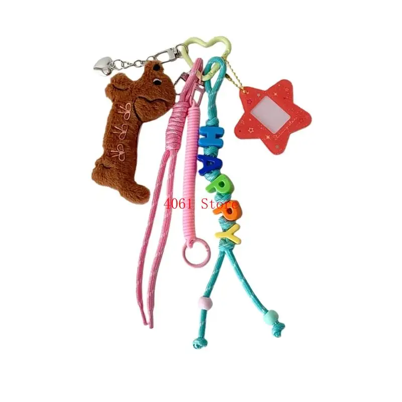 مضفر حبل حقيبة سحر المفاتيح أزياء حقيبة الملحقات الزخرفية لحقيبة اليد