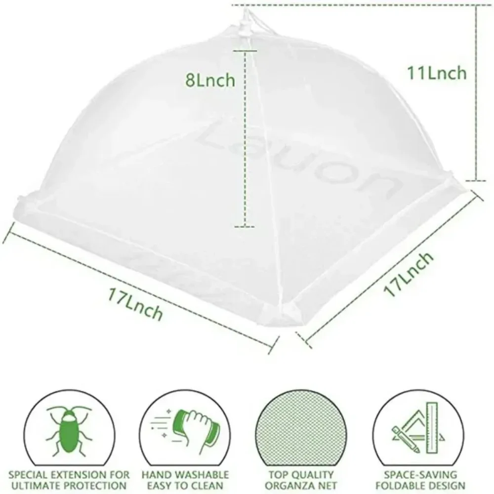 Food Mesh Cover Folding Food Cover Tent Dome Net Umbrella Picnic Kitchen Mesh Anti Fly Mosquito Umbrella Kitchen Gadgets