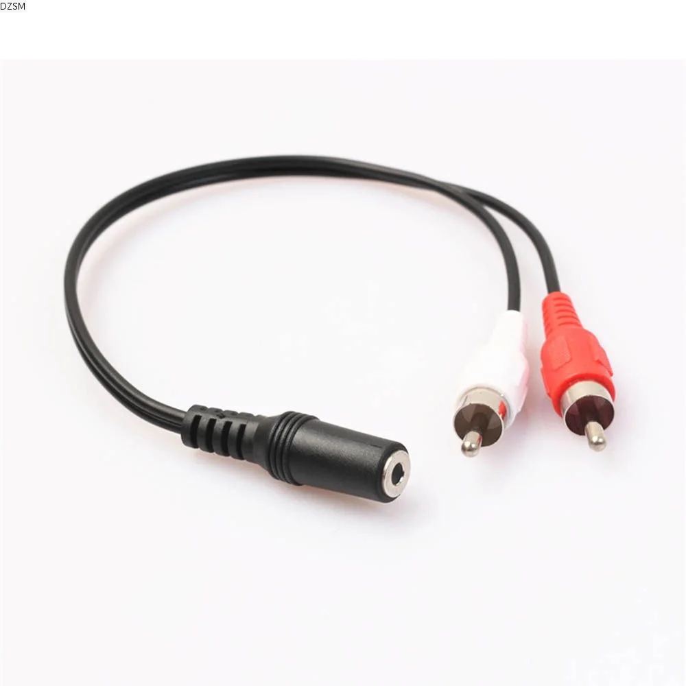 

40cm 3.5mm to RCA 3.5mm Female Headphone 3.5 RCA Male Adapter Cable Audio Cables Splitter Stereo Audio