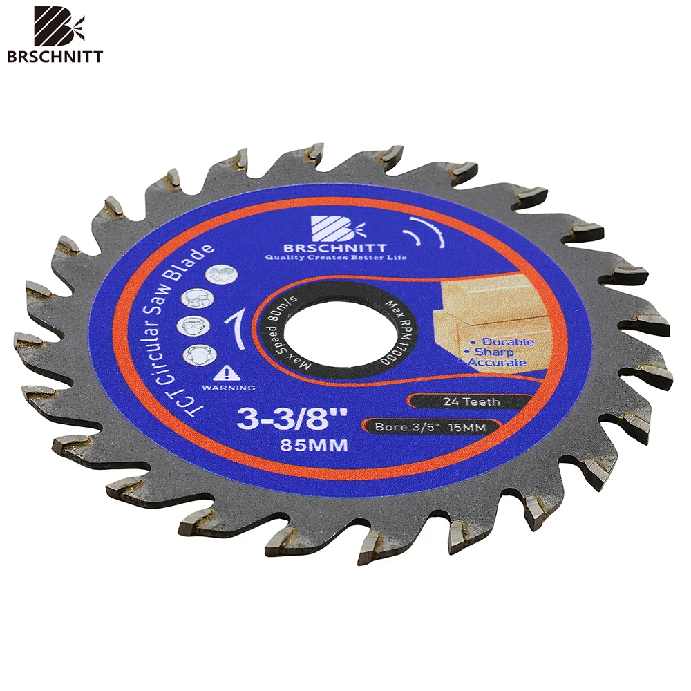 BRSCHNITT- Cutting Disc Diameter 85mm Mini Saw Wood Working Saw Blades Plastics Saw Blade, Wood Composites Cutting Disc