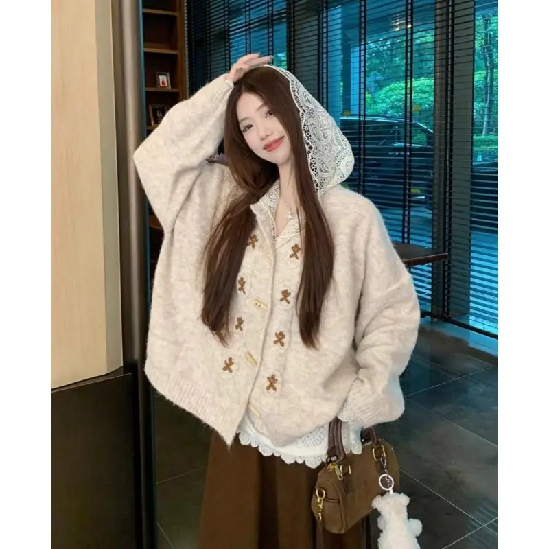 

Свитера Джемперы Кардиганы Женские леопардовые полиэфирные нитки Золотая молния с кисточками для поездок на работу Корейский стиль Мода Простой мягкий