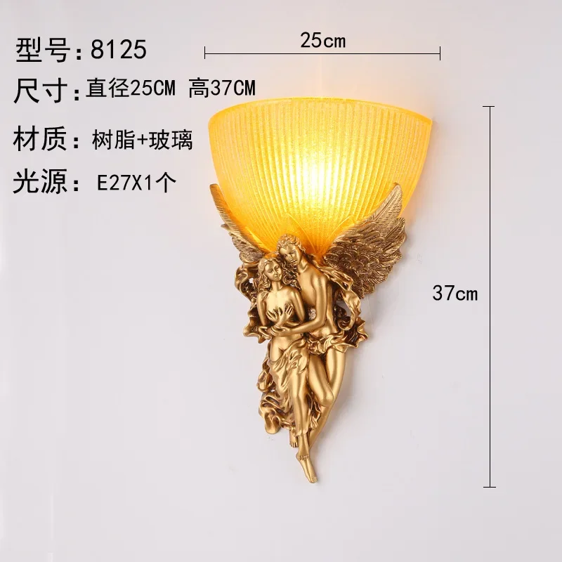 TV Background Wall European Romantic Rose Lamp Creative Flower Resin Bracket Light Bedroom Living Dining Corridor