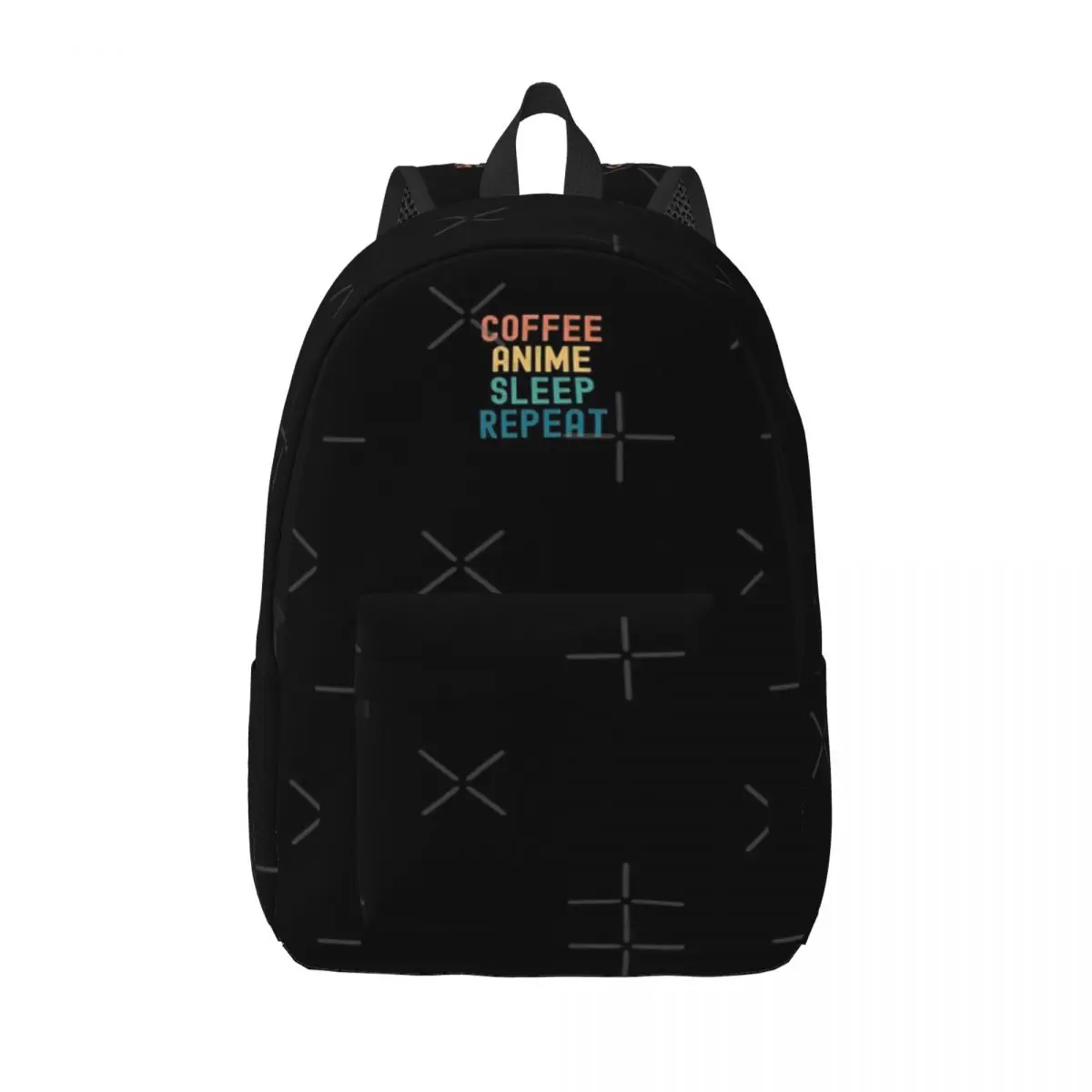 

Coffee Anime Sleep Repeat - Funny Anime Coffee Gift Simple and Stylish Backpack Canvas Backpack Bag