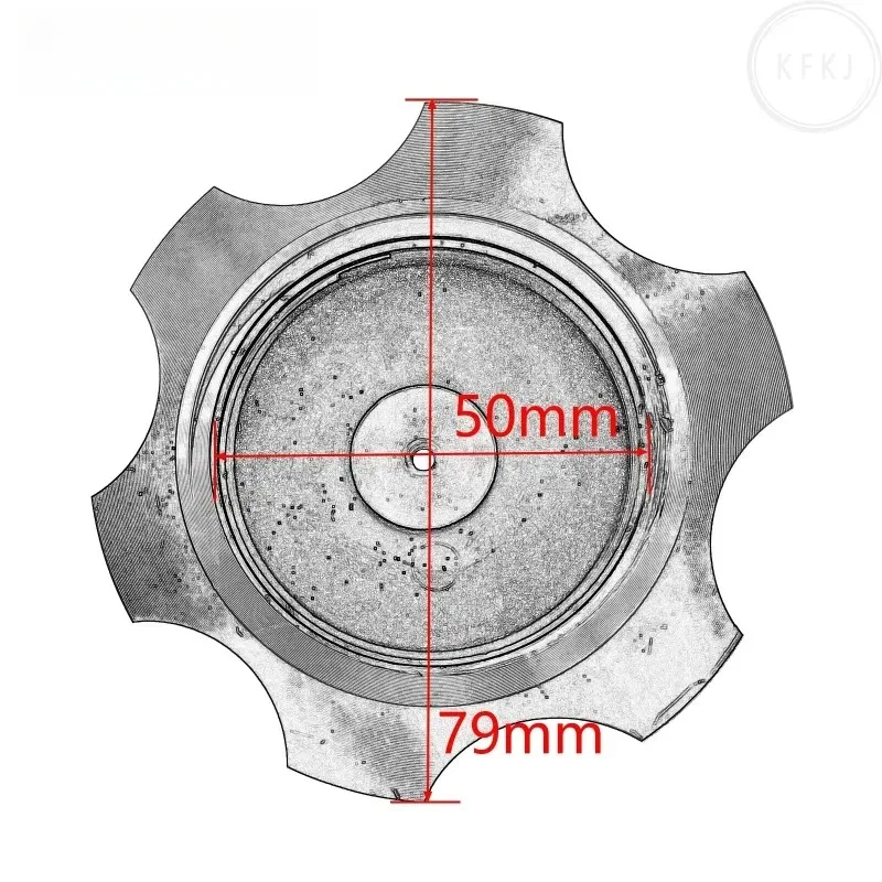 ملحقات غطاء الوقود عالية الأداء العالمي 50 مللي متر غطاء غاز سباق الألومنيوم باستخدام الحاسب الآلي للدراجات النارية 2025 جديد #2
