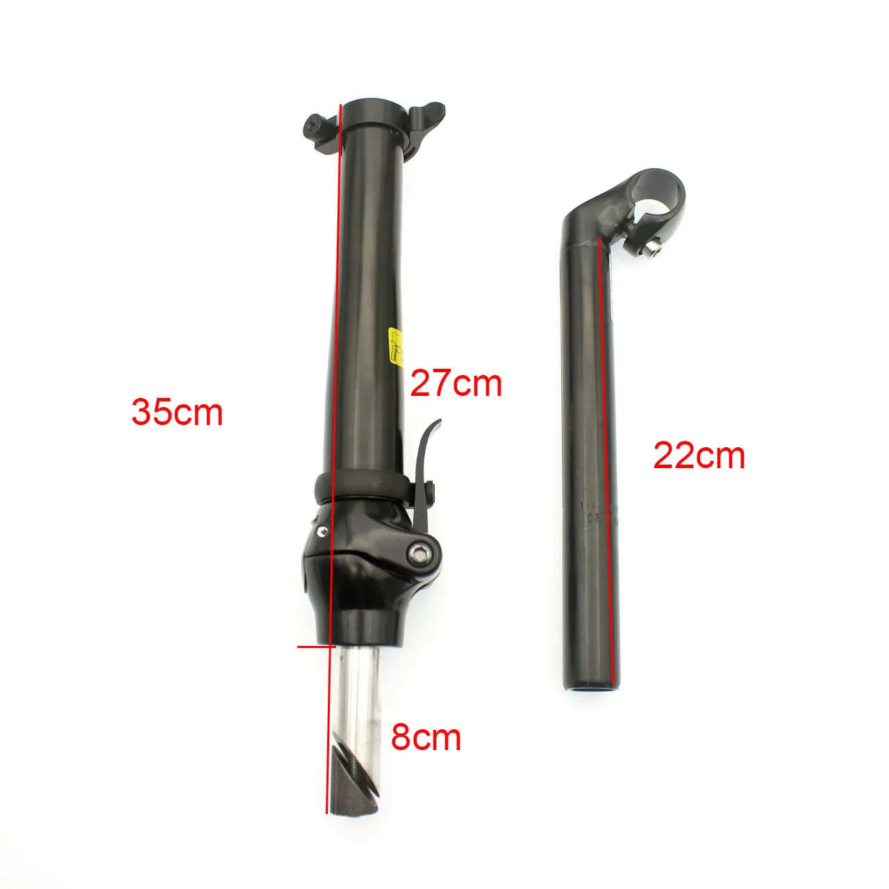 Electric Scooter Handlebar Stem 22.2/25.4mm*380mm Folding Bike Eletric Bike Handlebar Stem Aluminium Alloy Bike Accessories Part