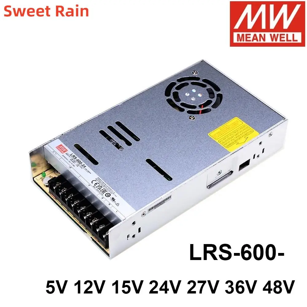 

MEAN WELL LRS-600 Series 12V - 48V 600W Original High Power&Effection Single Output LED Lighting Switching Power Supply