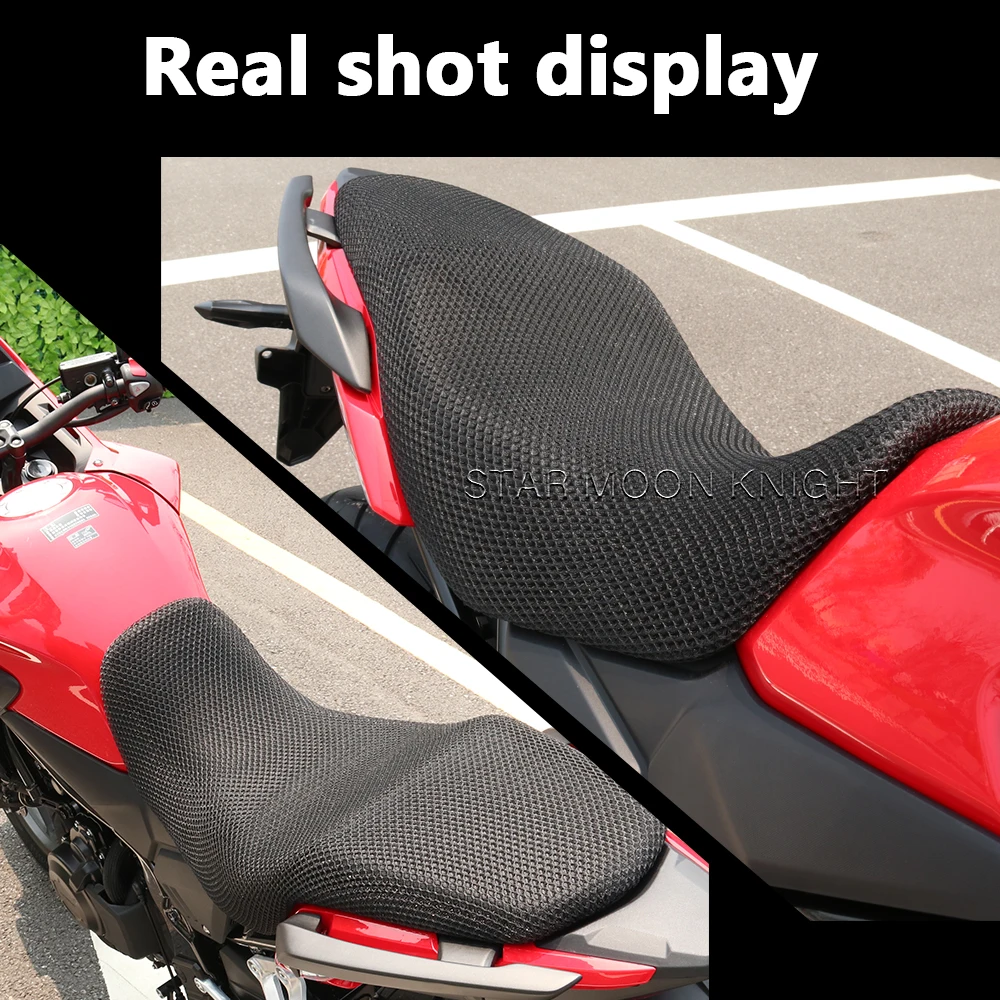 Accesorios para motocicleta, funda protectora para asiento de cojín para Honda NX 500 400 NX500 NX400, sillín de tela de nailon, funda de asiento transpirable