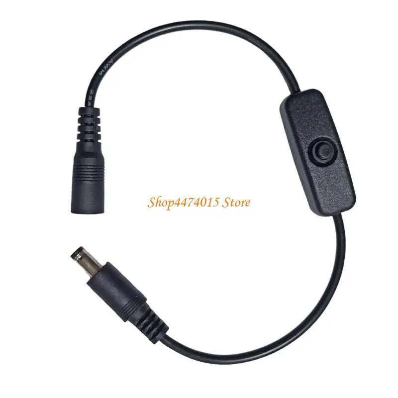 K1AA DC5.5X2,1 mm männlich weibliches Stromkabel für kleine elektronische Geräte mit Knopf