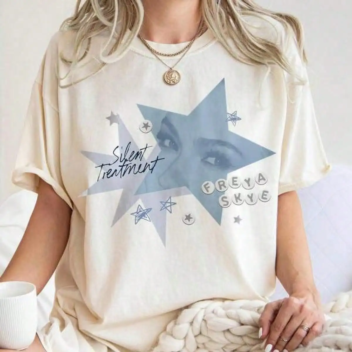 T Shirt Print ,Graphic-Cotton Tees Size Plus,Zombies Nova Bright Shirts Freya Skye Silent Treatment Tee Stars Align Tour 2026 Festival Shirt Dawn Of The Vam,Y2K,Oversized Shirt