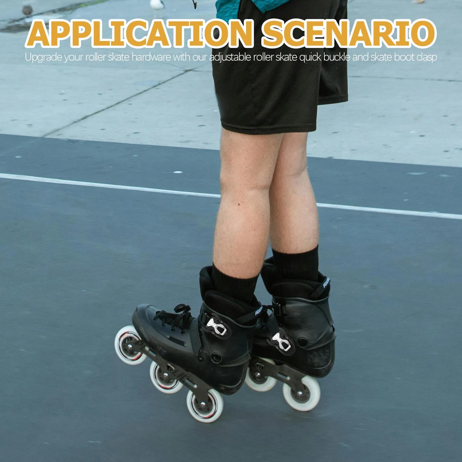 

Комплект из 4 металлических быстросъемных пряжек для роликовых коньков с регулировкой, для катания на улице и в помещении