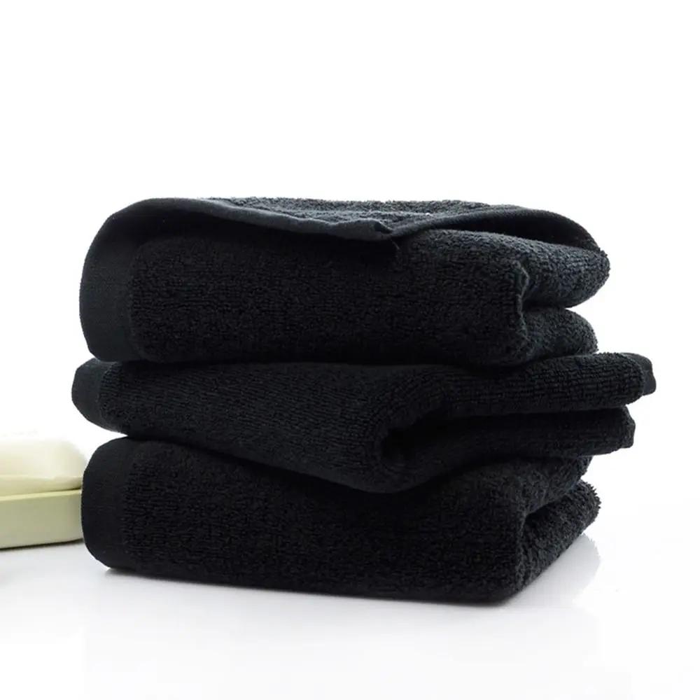 Daily Necessities Black Bath Towel Thick Soft Household Towel Highly Absorbent Cotton Adult Kids Towel Home