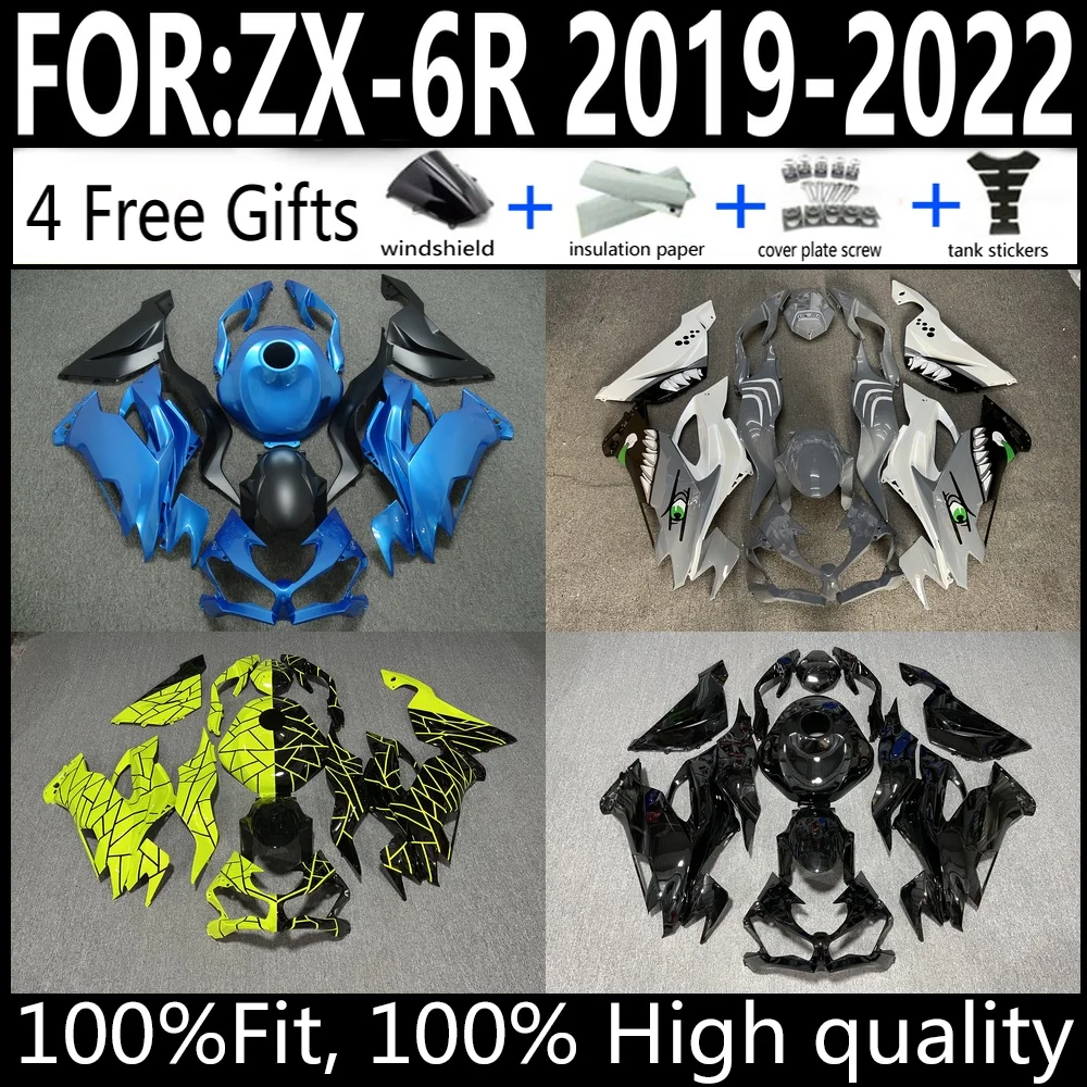 

Injection Molded ABS Fairing Kit For Kawasaki Ninja ZX-6R 636 2019-2022 Bodywork Cowling Set High Quality Factory Direct Fit