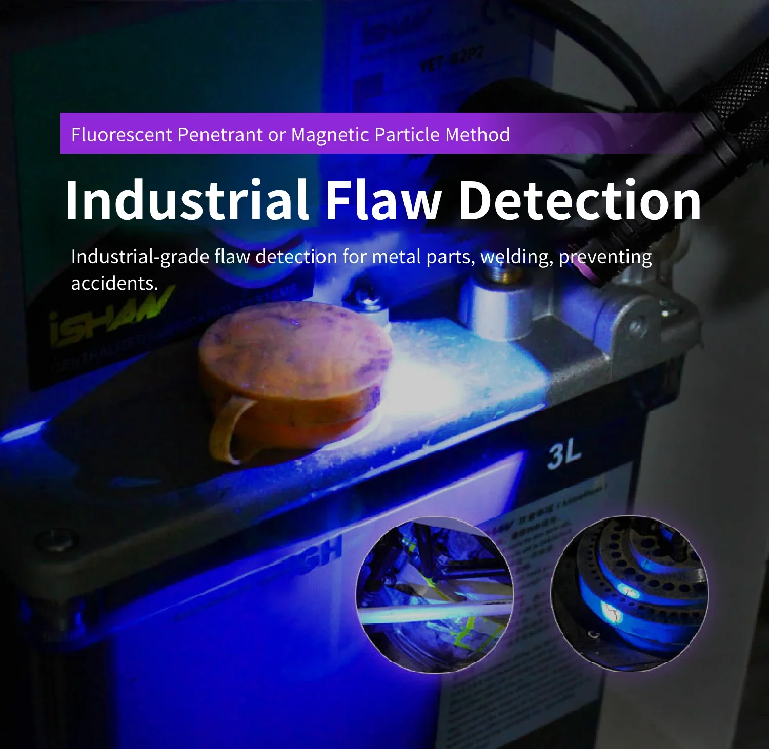 007 UV Flashlight 365nm High Power UV LEDs Rechargeable Flashlight