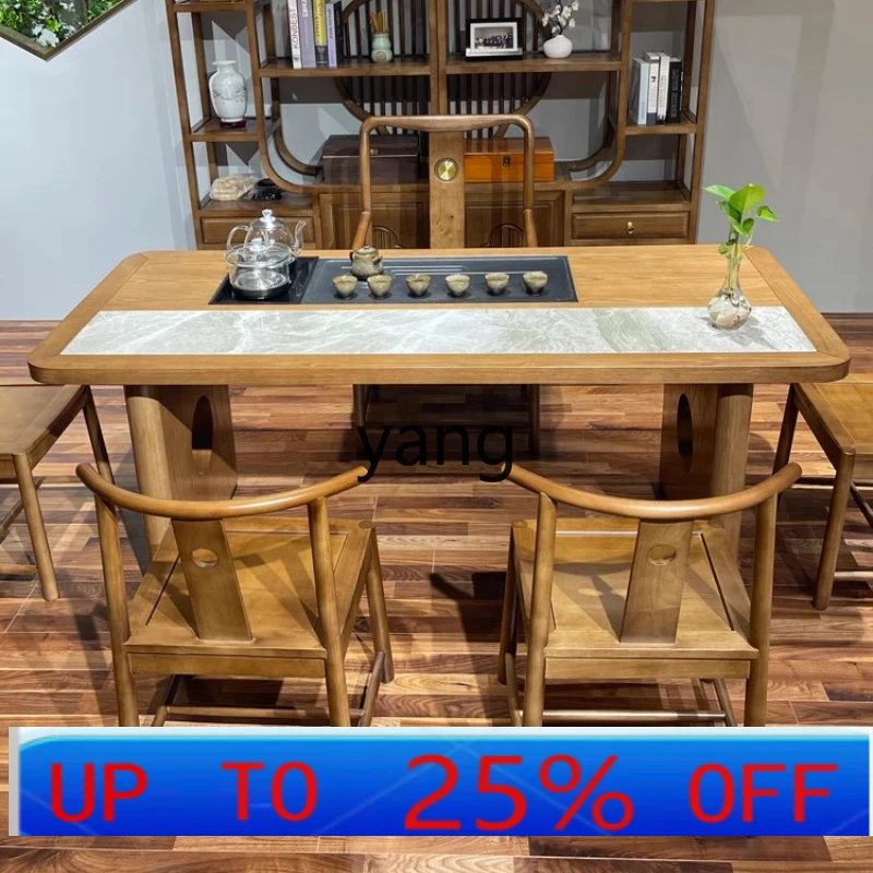 

LMMKung Fu Tea Table Simple Modern Chinese Style Home Automatic Tea Table for Boss Reception