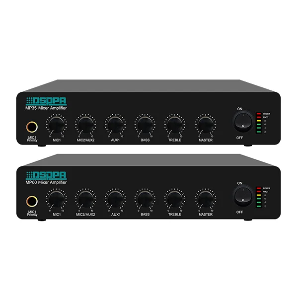 Professional PA Public Address Audio System 60W Desktop USB Tuner Audio Mini Power Mixer Amplifier