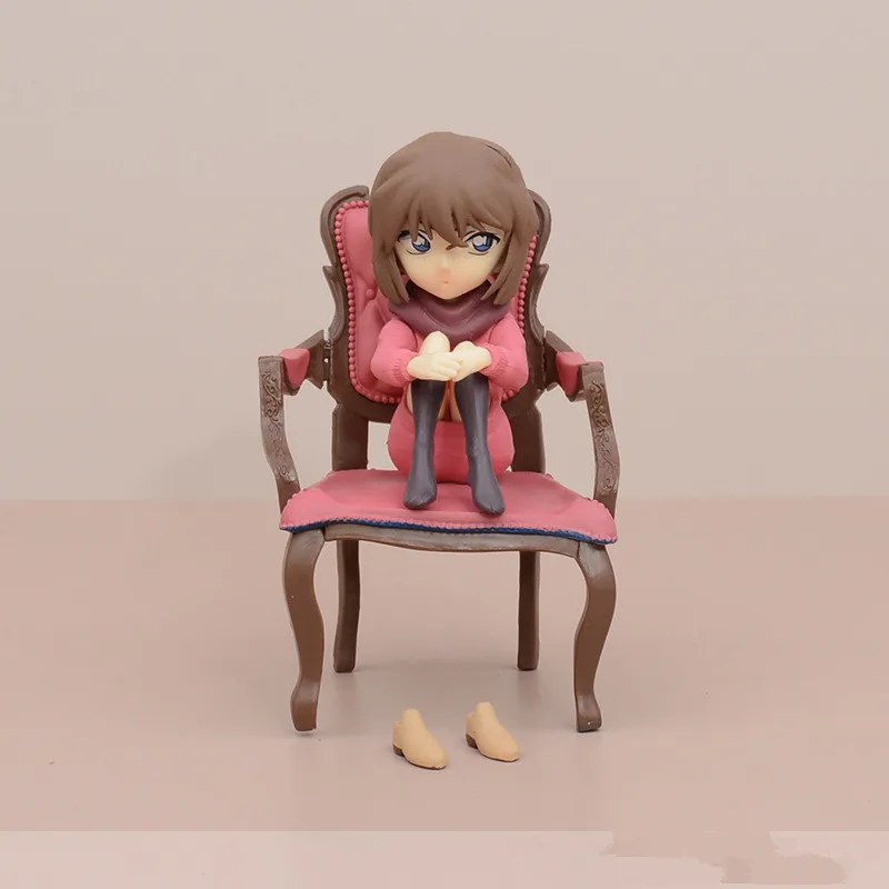 Detective Conan Rachel Jimmy Kudo Haibara Ai Kuroba Kaito Sitting Posture Chair Action figure toys doll Kids gift