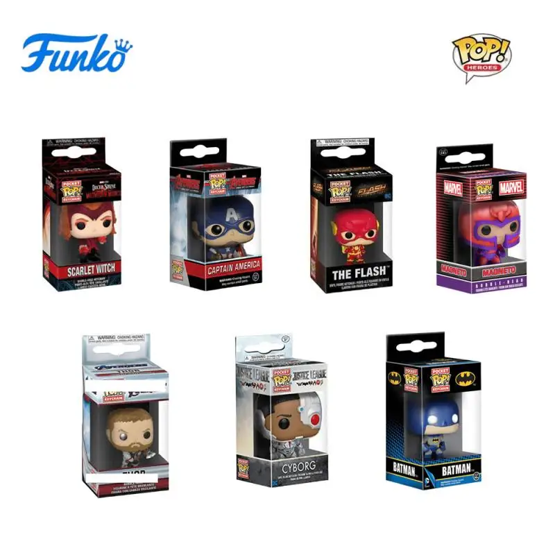 Clássicos funko pop original anime vingadores série magneto brinquedo figuras coleção modelo brinquedos presentes de aniversário chaveiro decoração ﻿