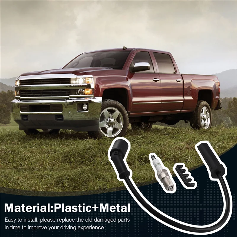 

NEW-8X 19297035 Провода зажигания и 8X 41962 Набор свечей зажигания для Chevy GMC 4,8 л 5,3 л 6,0 л Savana 2500 3500