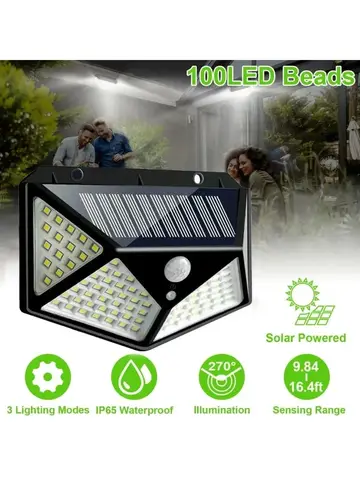 Multifunctional Solar Lamp Outdoor Garden Decoration Solar LED Light Waterproof Sunlight Powered Spotlight with Motion Sensor