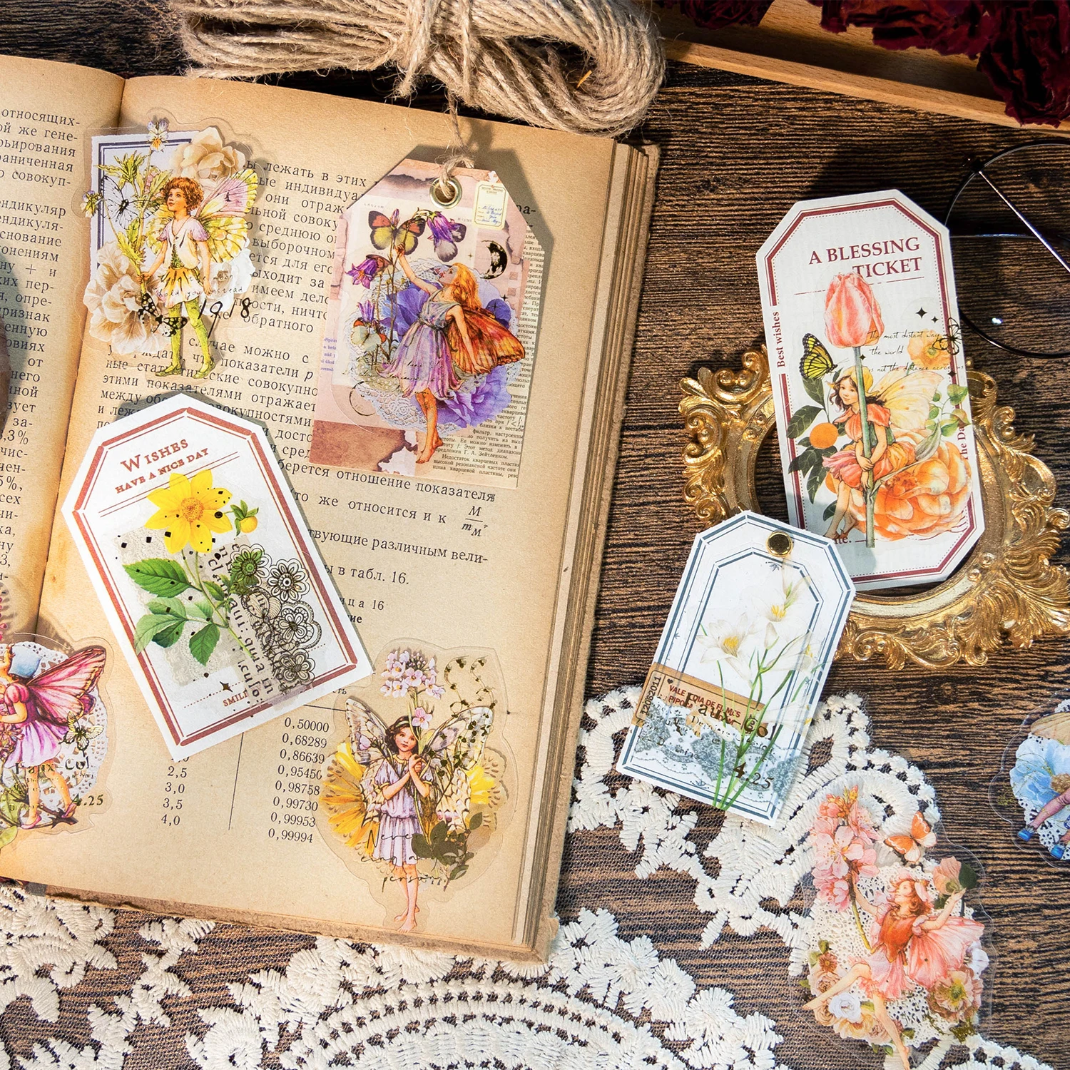 8Packs/Lot Grand Fantasia Retro Bronzing Huisdier Sticker