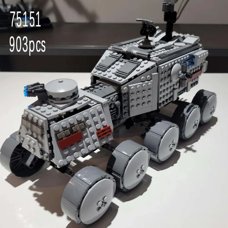 903-teiliger Panzer mit zehn Rädern, Baustein-Set, kompatibel mit 75151 Teilen, geeignet für Geburtstags- und Partygeschenke, Heimdekoration