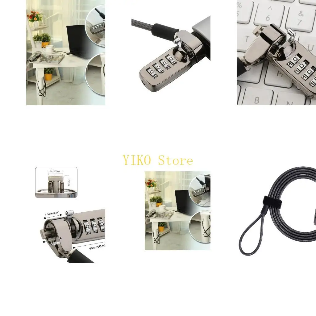 K32C Powerful Anti-Theft Cable Lock  for Laptops PC Digital Equipment Anti-theft Lock