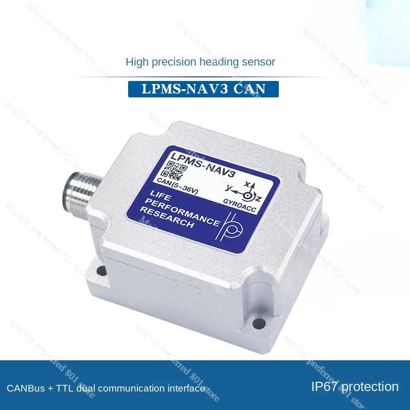 LPMS-NAV3 CAN metal waterproof 6-axis high-precision heading angle sensor, gyroscope IMU