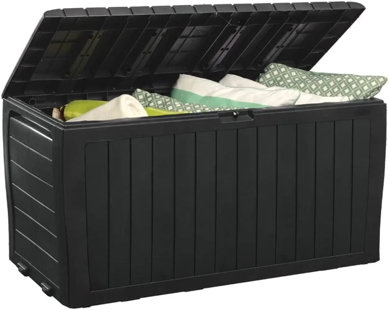 Marvel Plus 71 Gallon Resin Deck Box-Organization and Storage for Patio Furniture Outdoor Cushions, Throw Pillows, Garden