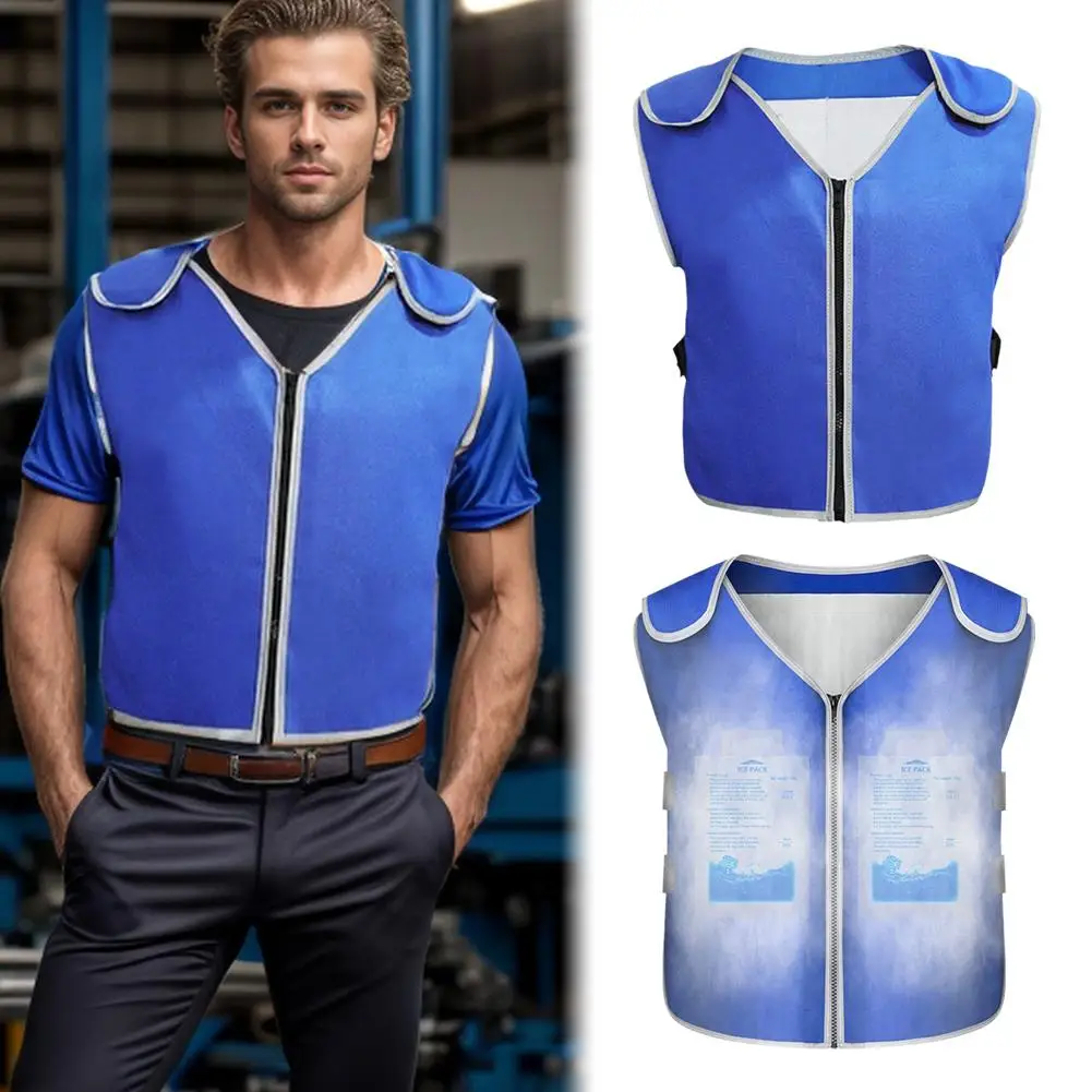 

Охлаждающий Жилет для льда, летняя жилетка для активного отдыха, 20 упаковок, 6 пузырчатых сумок для мужчин и женщин, Горячая Летняя уличная одежда для работы, Y9S3