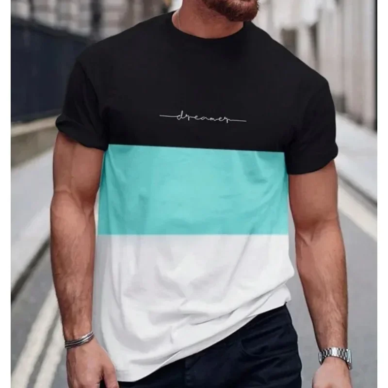 Summer Hot Selling Patchwork print T-shirt 3D Men /Women Daily Simple Short sleeve Tee shirt Youth Personality Casual Sports Top