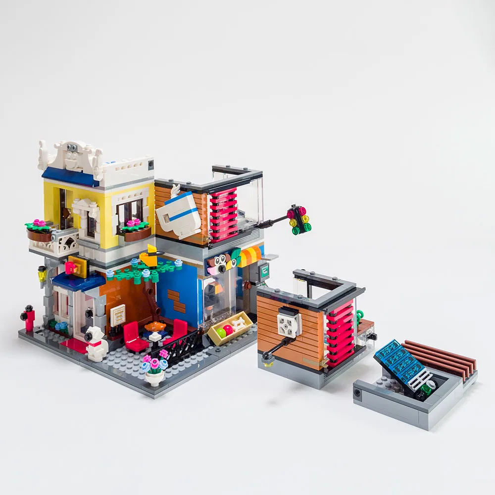 Creative Street Architecture Building Blocks, Expert Area Series, Tijolos, Modelo Toy para Amigos, Presente de Aniversário, 969PCs, Exper