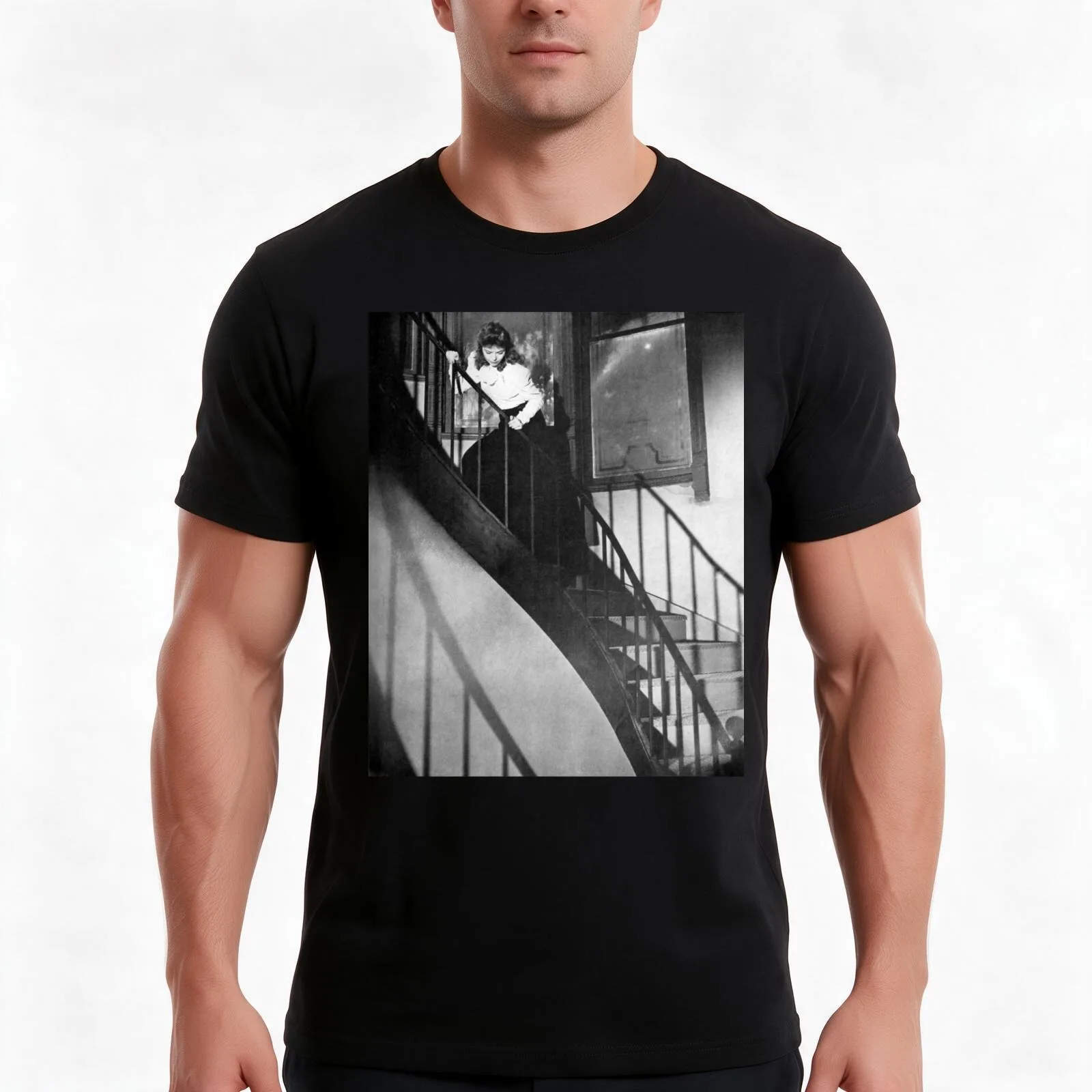 The Spiral Staircase Robert Siodmak vintage T-Shirt Summer Casual Cotton Tee Oversized Streetwear Tops Vintage Graphic Print