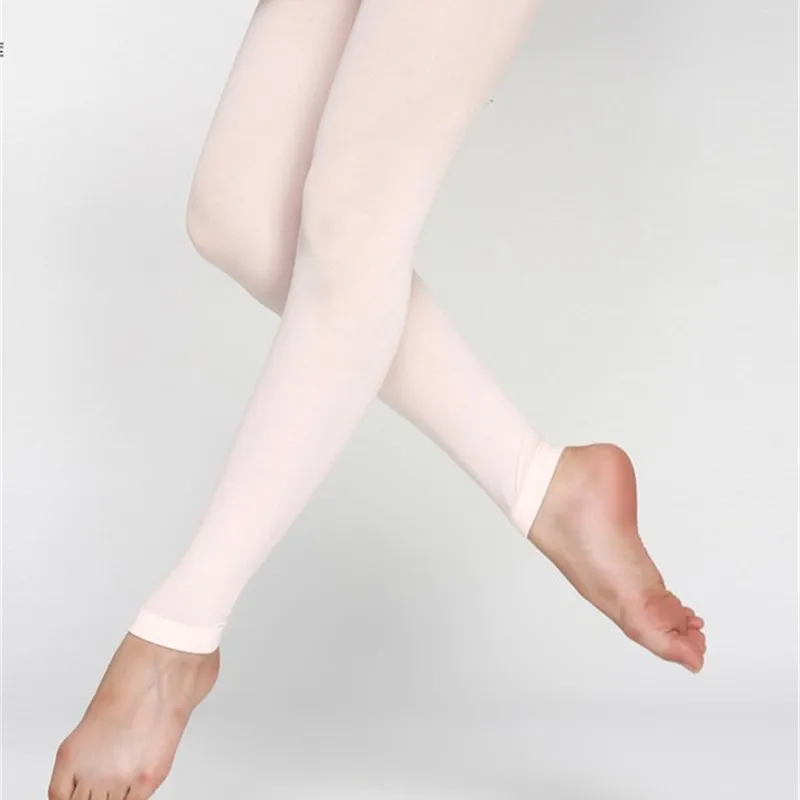 Venda quente de alta qualidade 60d crianças meninas adulto preto rosa ballet esportes dança wear footless collants