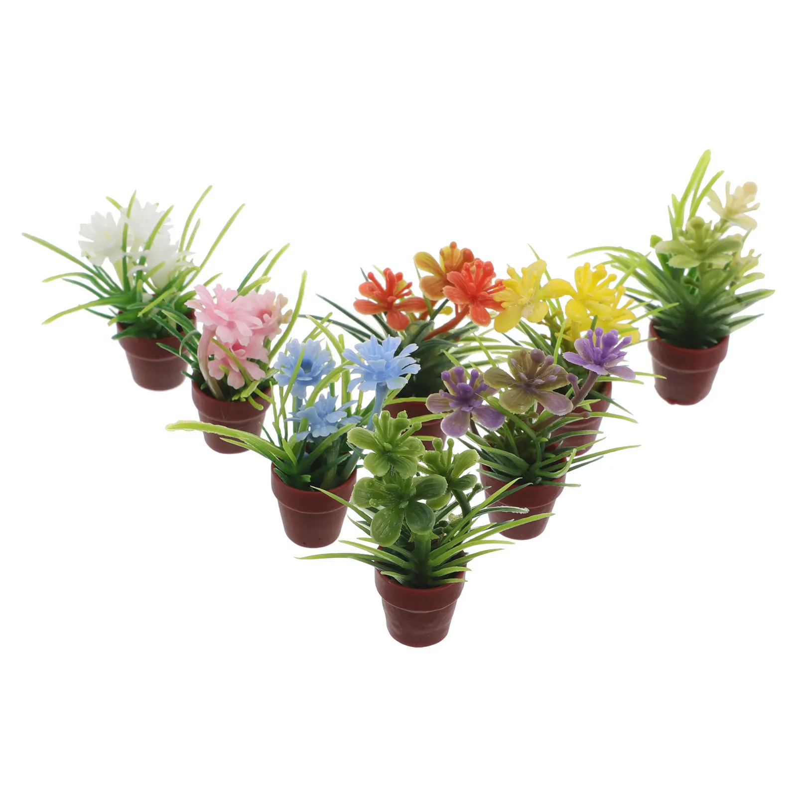 8Pcs Mini Bonsai Micro Landscape Artificial Potted Plants Tiny Simulated Greenery for Dollhouse Accessories Miniature Indoor - Image 2