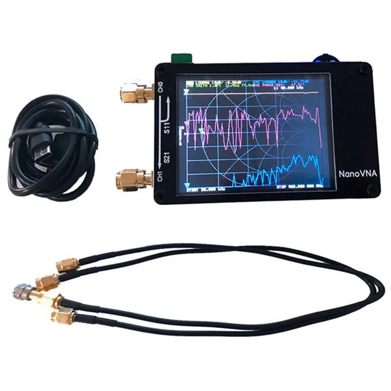 

VNA 2.8 Inch LCD HF VHF UHF UV Vector Network Analyzer 50KHz - 900MHz Antenna Analyzer Built-in Battery