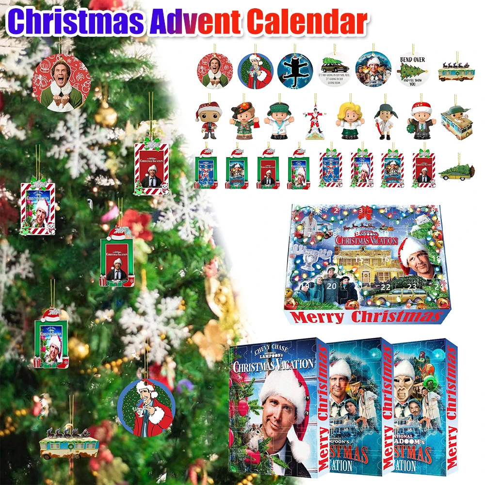 

24 Days Christmas Vacation Advent Calendar for National Lampoon’s Holiday Classic Movie Christmas Advent Calendar Gifts Box