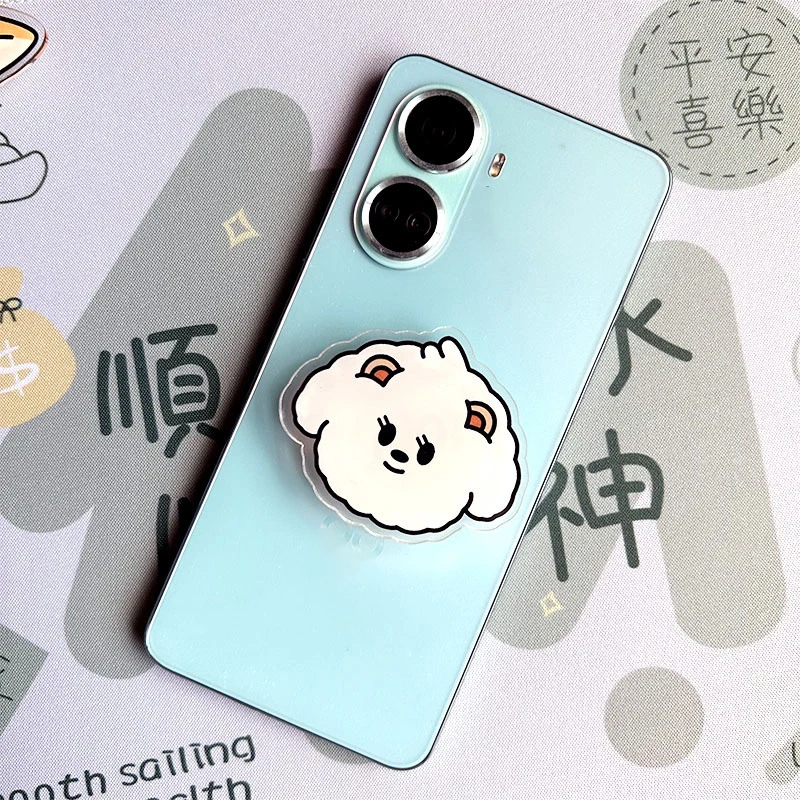 KPOP Yeonjun Soobin Cartoon Animals Acrylic Phone Holder Accessories Bemgyu Extension Ring Finger Grip Stand Boys Girls Gifts