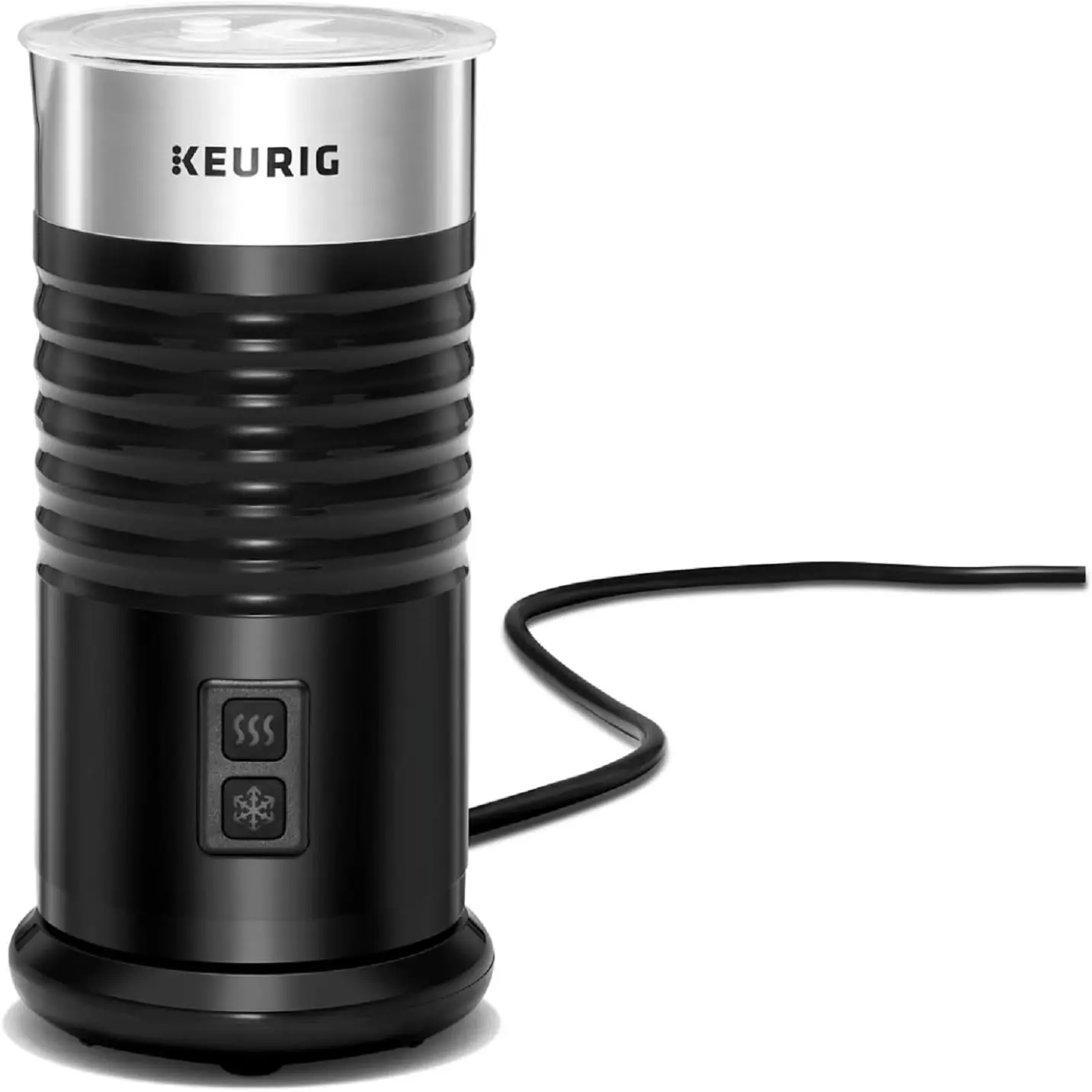 

Standalone Milk Frother for Hot and Cold Drinks, Non-Dairy Compatible, 6 Oz Capacity in Black