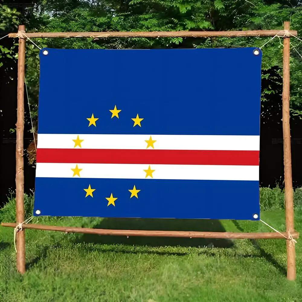 Flag of Cape V_Verde Flags Borderless four-ring ornament indoor outdoor decoration effortless to hang