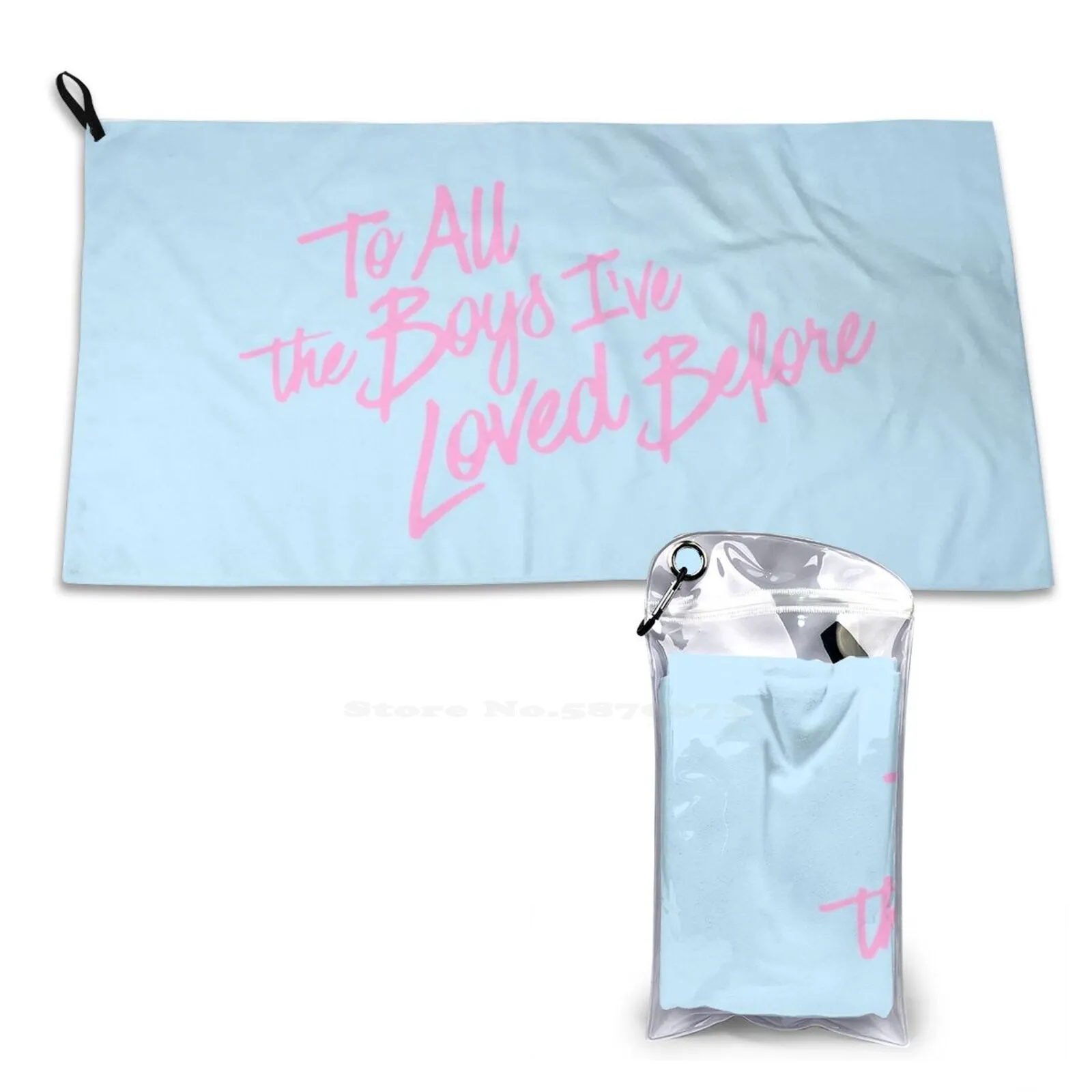 To All The Boys I'Ve Loved Before Pink And Blue Soft Towel Quick Dry Beach Towel To All The Boys Ive Loved Before Peter