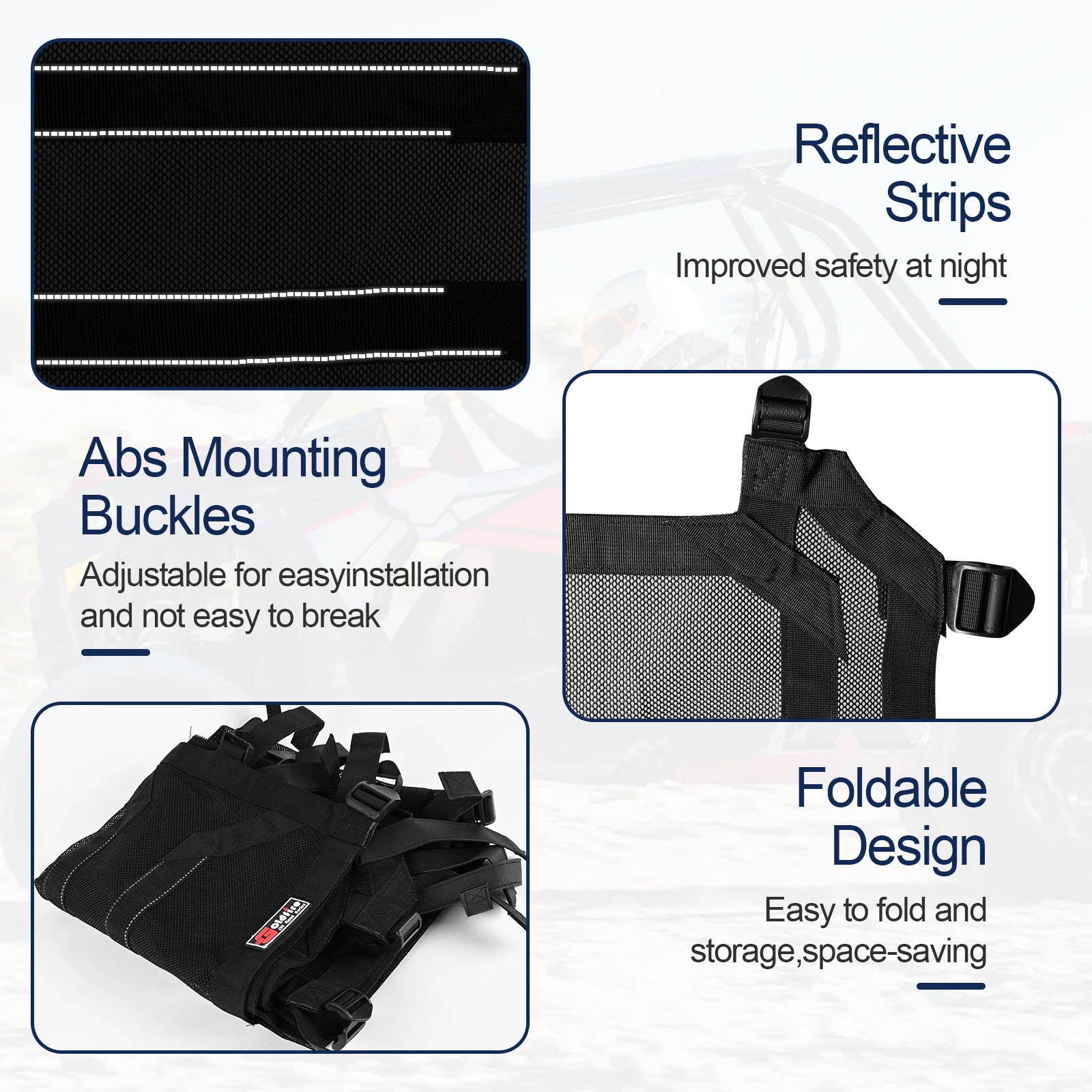 UTV النافذة الخلفية لينة شبكة ظلة الزجاج الأمامي الظل تدفق الهواء الشمس الأشعة فوق البنفسجية شبكة حماية ل بولاريس RZR 1000 توربو XP RZR XP 4 1000