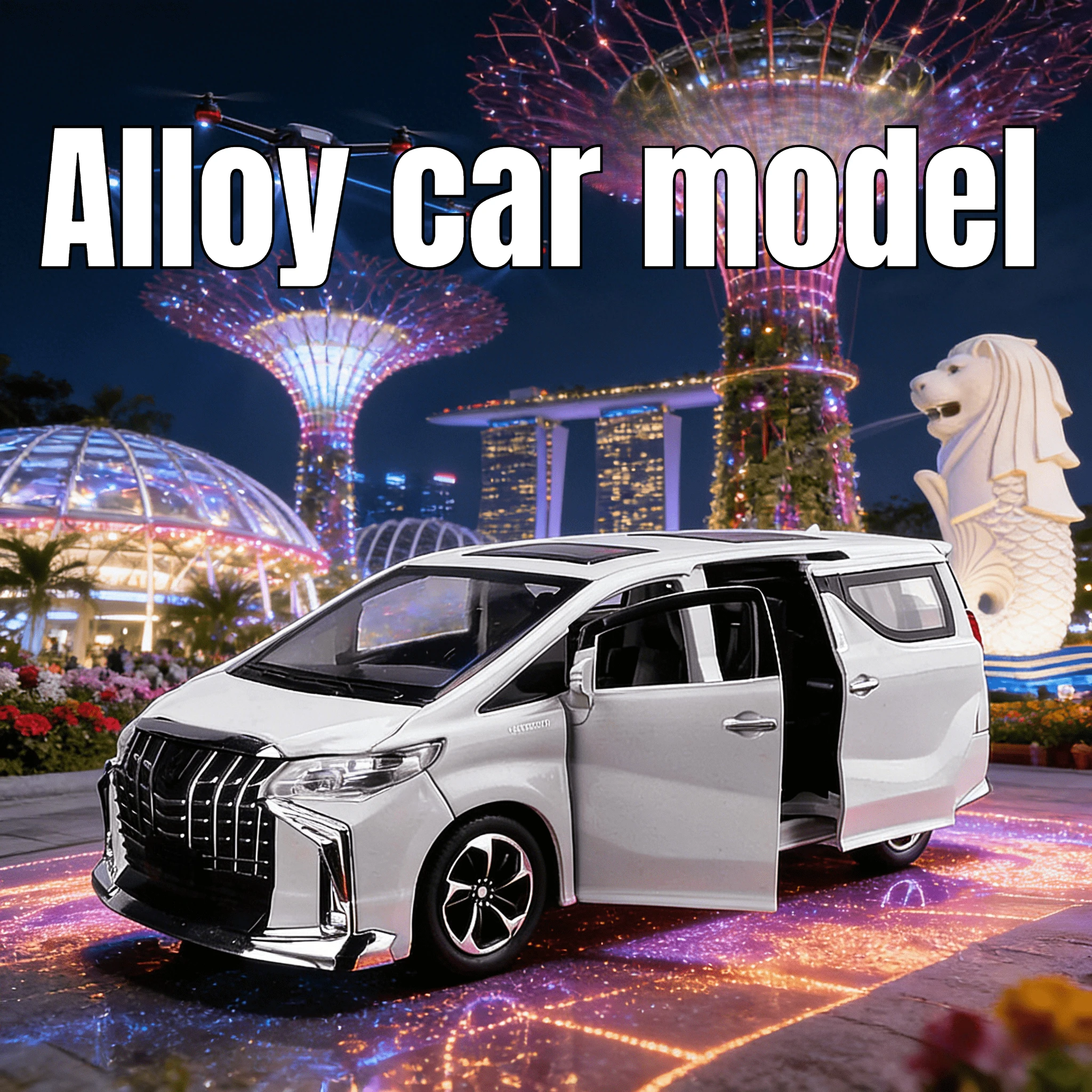 

Игрушечная модель автомобиля из сплава Alfa 1:32, звуковые и световые эффекты, весенний ретро-улюбимый детский игровой набор для бесконечного развлечения, рождественский подарок