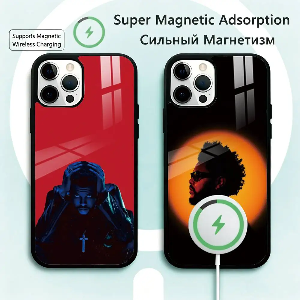 

Singer T-The W-Weeknd Phone Case For iPhone17,16,15,14,13,12,11 Plus,Pro Magnetic Supports Magnetic Wireless Charging