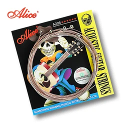 Alice A206 Acoustic Guitar Strings Phosphor Bronze Wrapped Strings Anti-Rust Coating Guitar Accessories