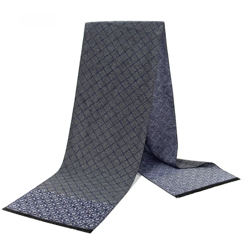 

Мужской деловой шарф для прогулок, роскошный шейный шарф с принтом, модный осенне-зимний кашемировый шарф, популярная новая ветрозащитная шаль с песком